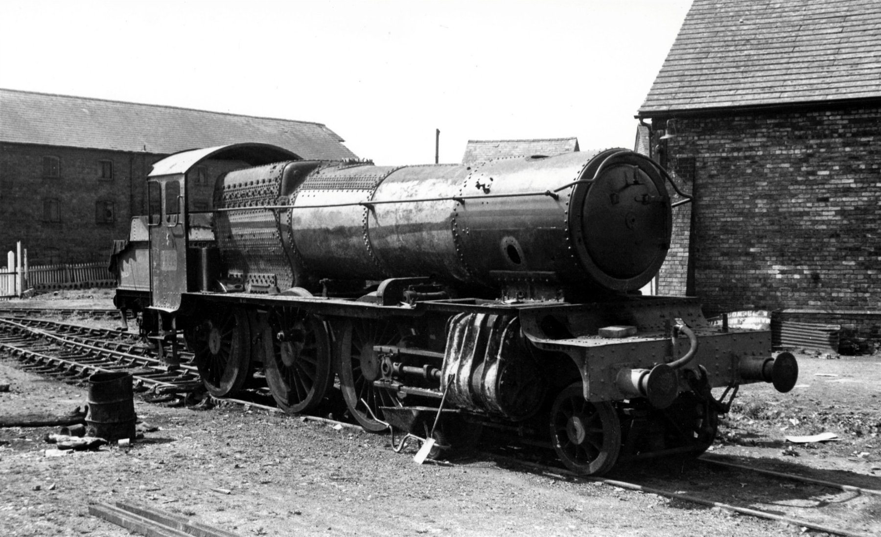 Foxcote Manor dismantled and awaiting restoration at Oswestry in May 1975